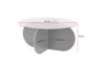 Nordure Mesa de Café Travertino y Transparente, Vidrio Templado, 75x35x75 cm